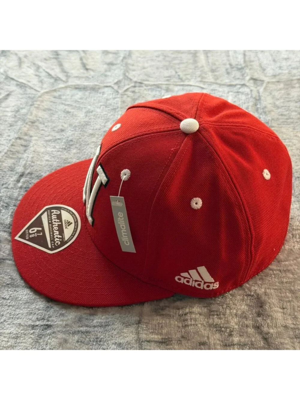 University of Nebraska Adidas Fitted Hat 6 7/8 Baseball NCAA